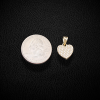 Colgante de corazón de oro de 10K real