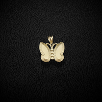 Colgante de mariposa de oro de 10K real