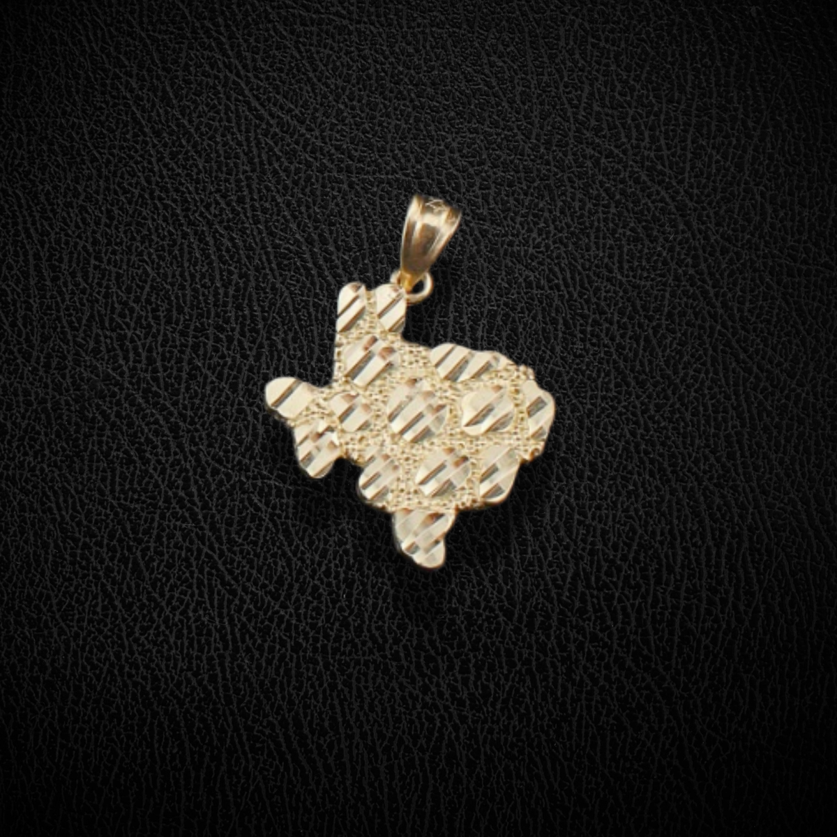 Colgante pepita de oro de 10K real de Texas