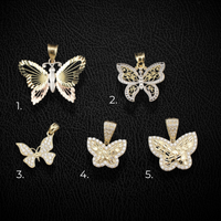 Real 10K Gold Butterfly Pendants