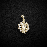 Real 10K Gold Virgin Mary Pendant