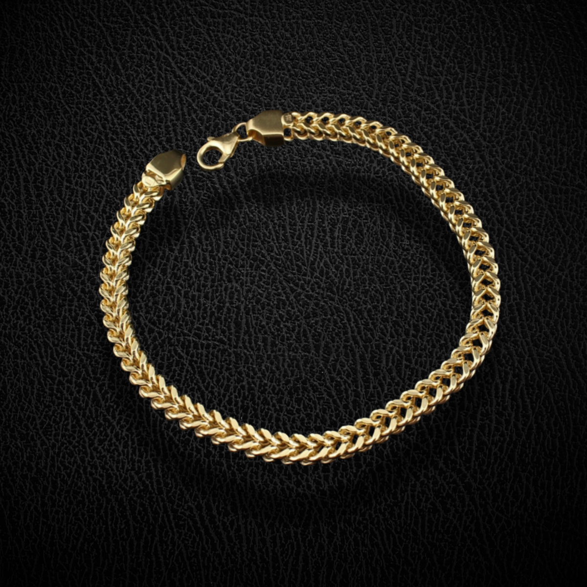 Real 14K Gold Franco Bracelet