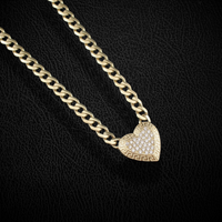 Collar de cadena de oro cubana de 10K auténtico