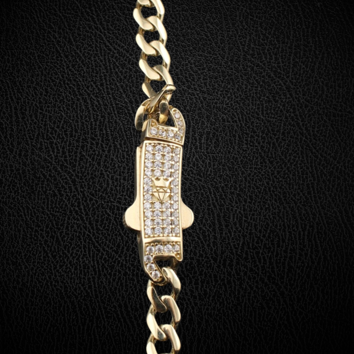 Collar de cadena de oro cubana de 10K auténtico