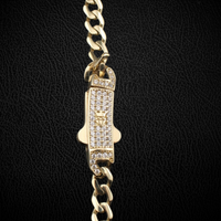 Collar de cadena de oro cubana de 10K auténtico