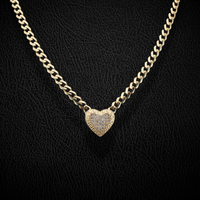 Collar de cadena de oro cubana de 10K auténtico