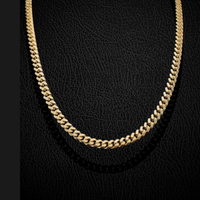 Cadena cubana Miami de oro de 10K real