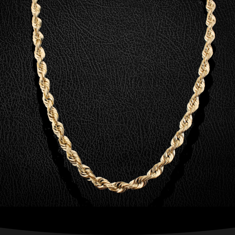 Cadena de oro macizo de 10 quilates