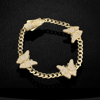 Pulsera de Mariposa de Oro de 10K auténtico