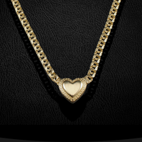 Real 10K Gold Chino Heart Necklace