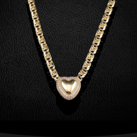 Real 10K Gold Chino Heart Necklace