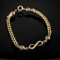 Pulsera de oro de 10K con símbolo de infinito