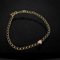 Real 10K Gold Diamond Heart Bracelet