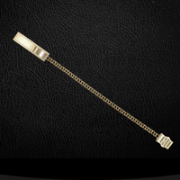 Pulsera Chino de Oro de 10K auténtico