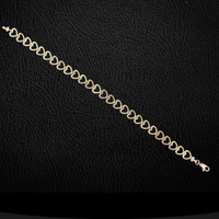 Real 10K Gold Heart Nugget Bracelet