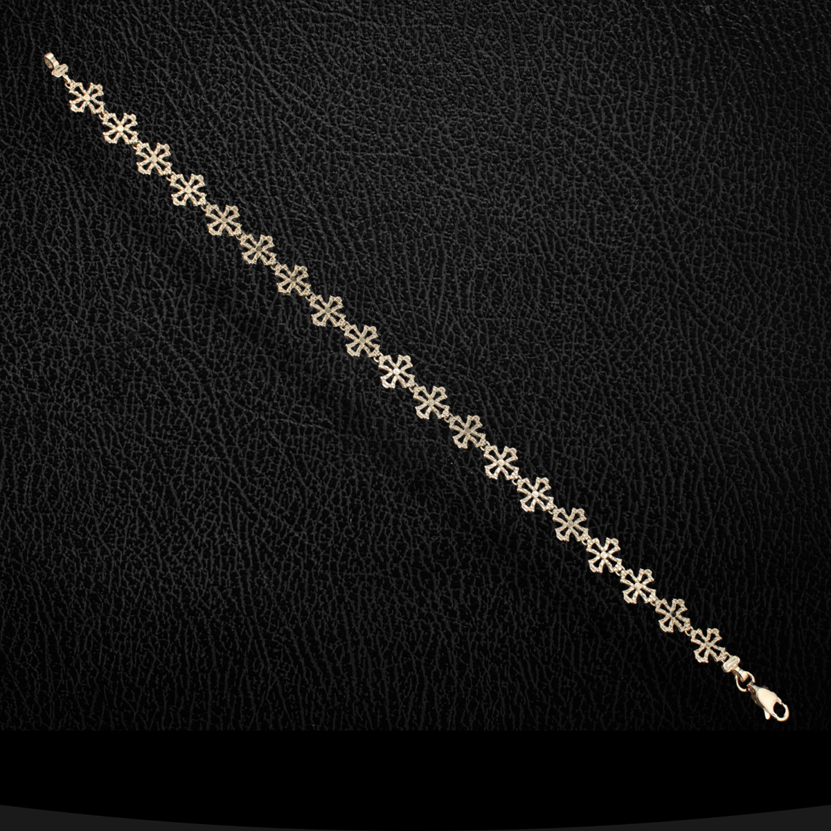 Real 10K Gold Cross Bracelet