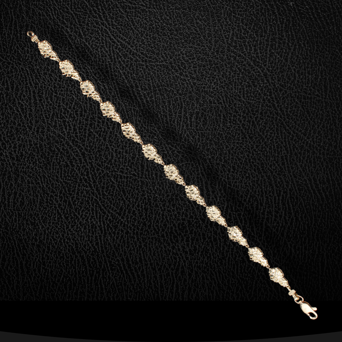 Real 10K Gold Nugget Bracelet
