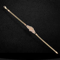 Pulsera de Quinceañera de Oro Real de 14K