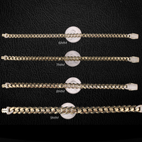 Pulsera de oro de 10K auténtico estilo cubano de Miami