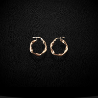 Real 14K Gold Curl Hoops