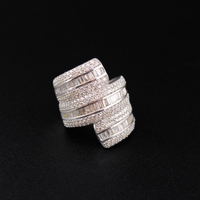 Real 10K Gold Diamond Spiral Ring