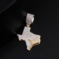 Real 10K Gold Diamond Texas Pendant