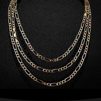 Oro Figaro Tricolor de 14K auténtico