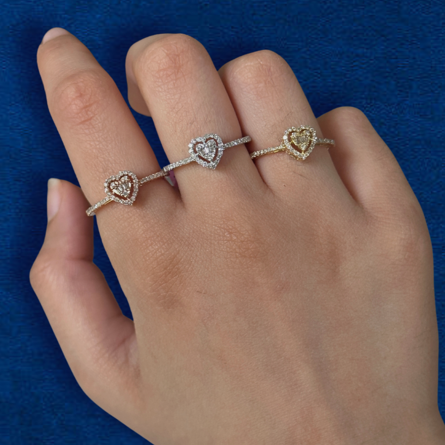 14K Heart Rings