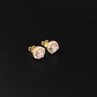 Real 10K Gold Diamond Ear Ring