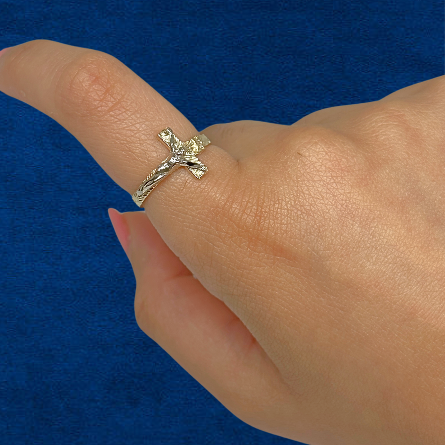 10K Crucifix Band