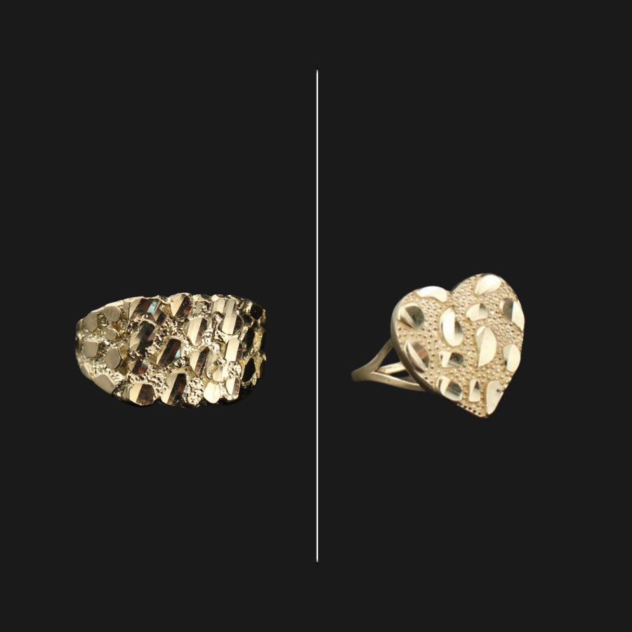 Anillo Nugget para él y para ella: Oferta de paquete