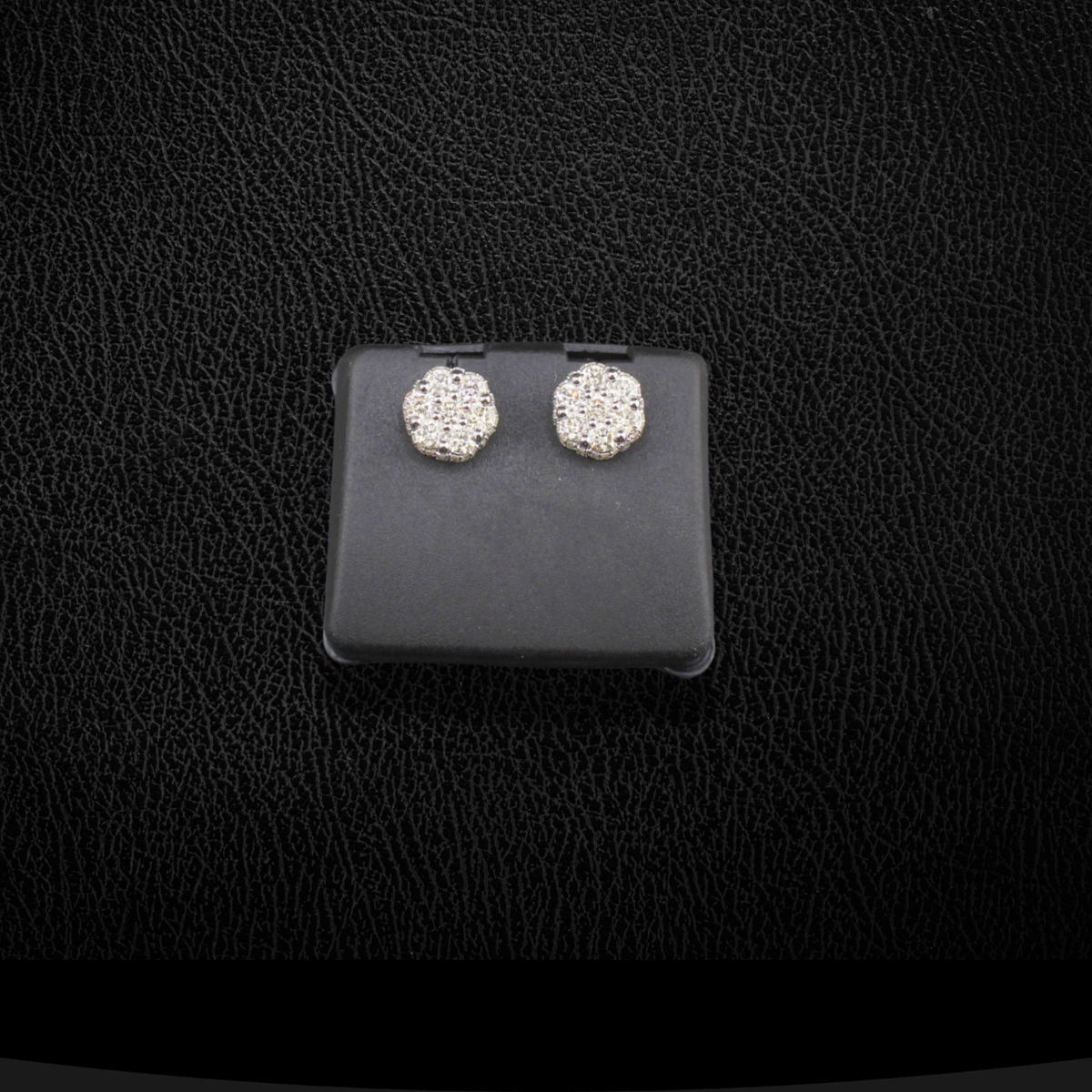 Pendientes de hombre de oro de 10K auténtico con diamantes de 2.59 CTW