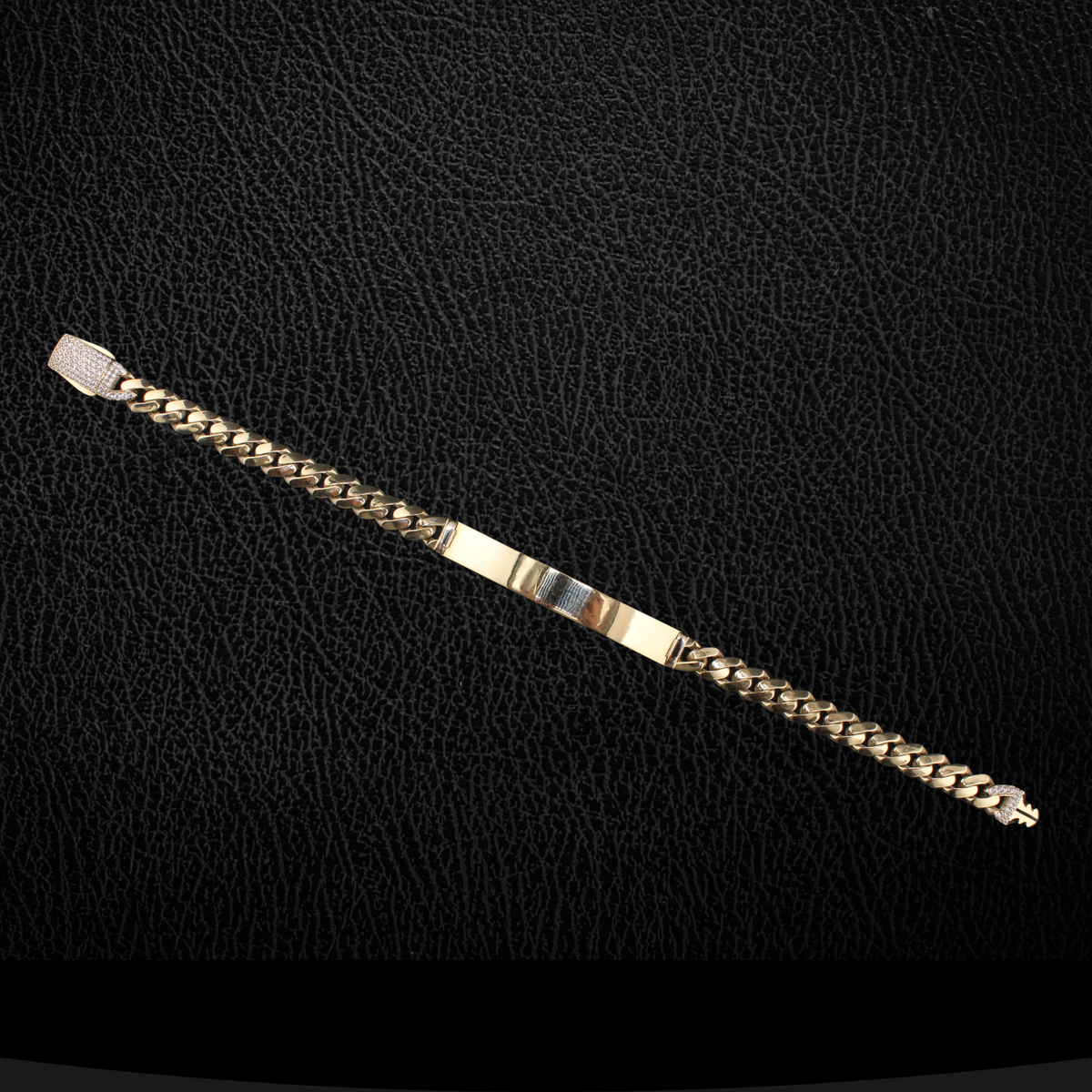 Real 10K Gold Cuban ID Bracelet