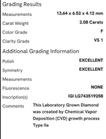 14K White Gold Lab Diamond Marquise Diamond Ring 2.57 CTW 3