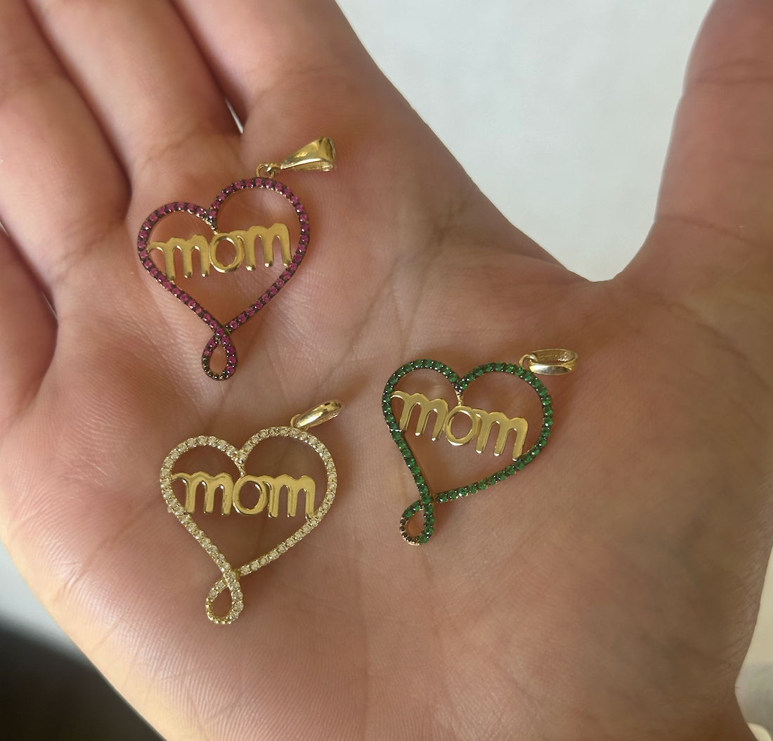 10K Gold Mom Pendant - Mother's Day Gift