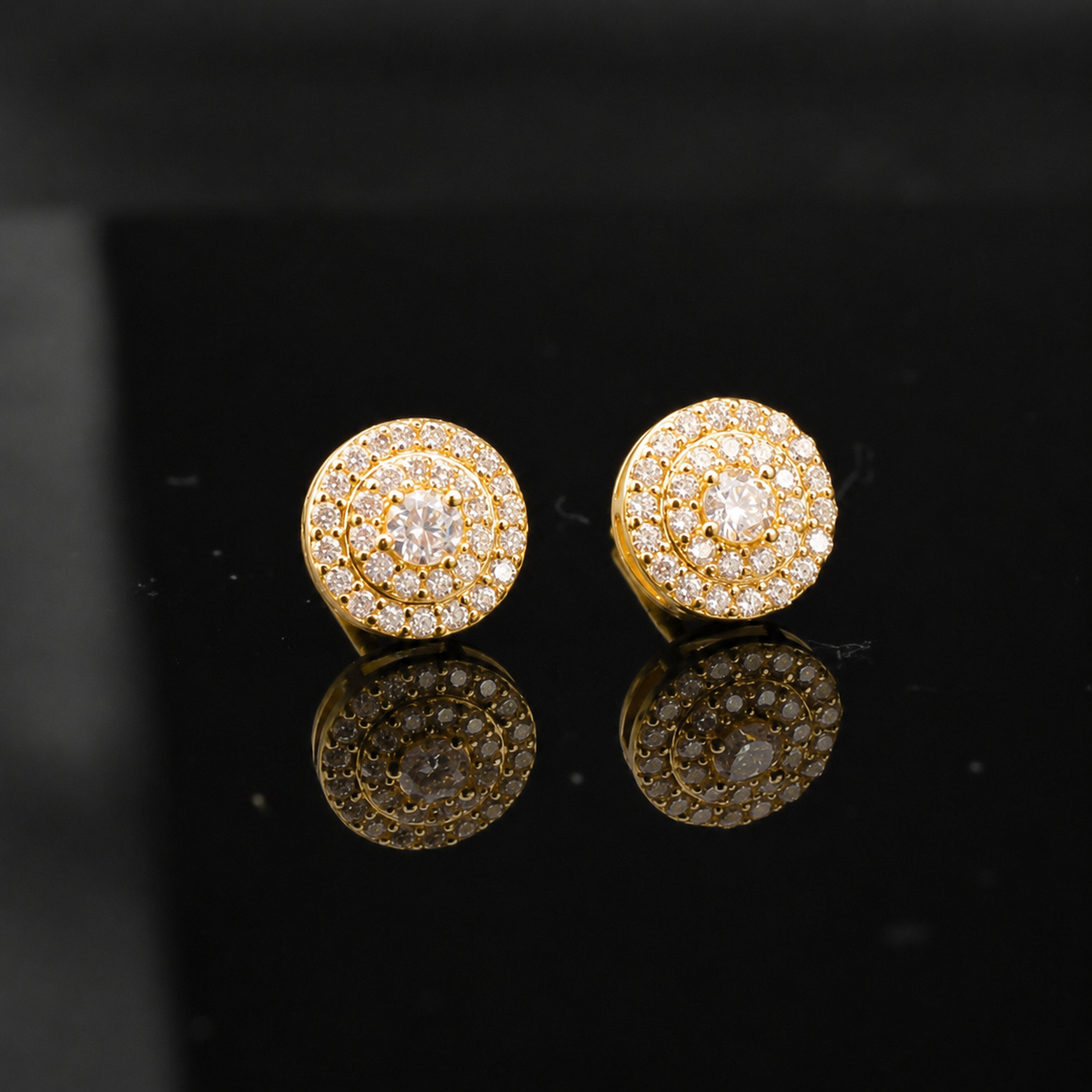 Silver Moissanite Studs