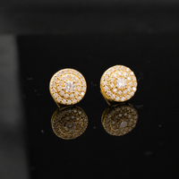 Silver Moissanite Studs