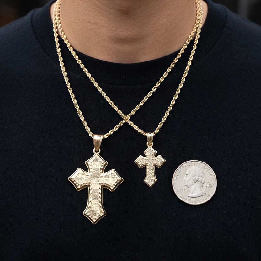 Real 10K Gold Cross Pendant