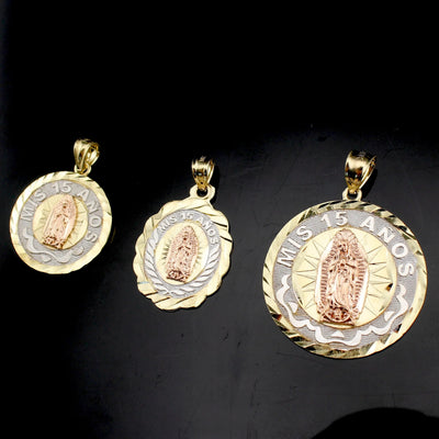 10K Real Gold Quinceañera Pendants