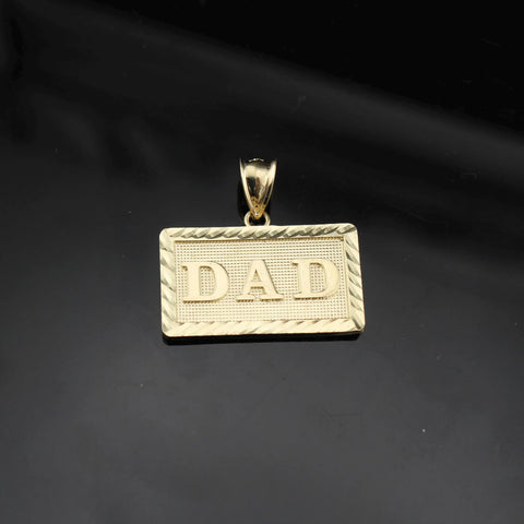 Real 10K Gold Dad Pendant