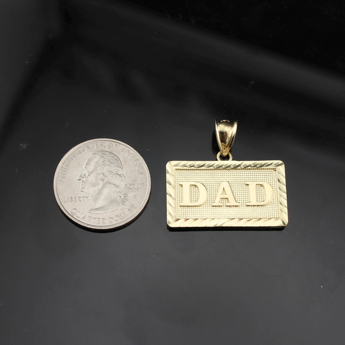 Real 10K Gold Dad Pendant