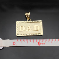 Real 10K Gold Dad Pendant