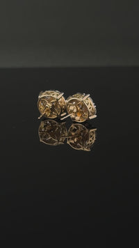 Aretes de oro de 14 quilates con diamantes, 3.00 TCW