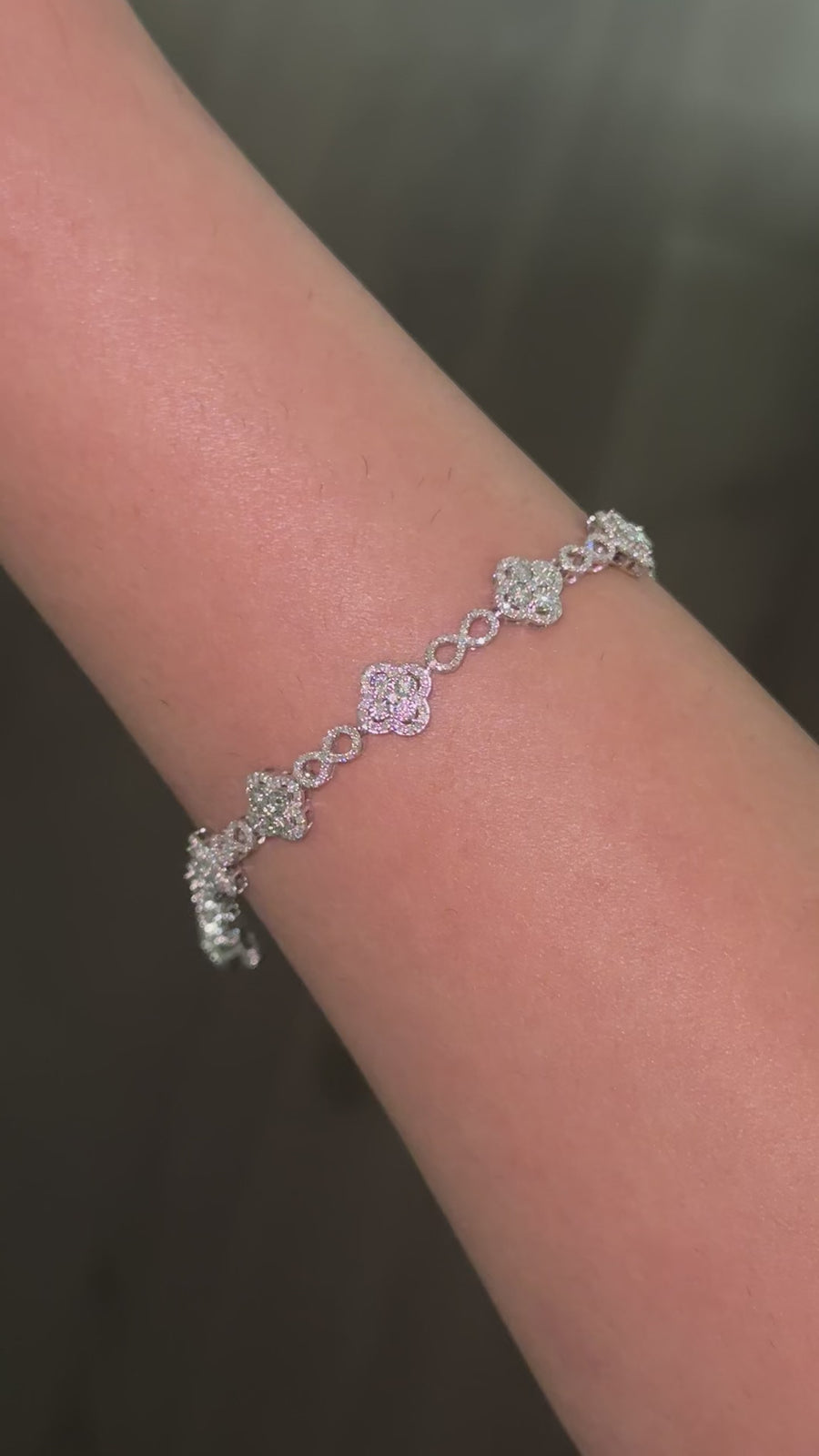 10K Diamond Clover Bracelet
