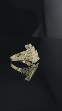 Real 10K Gold LA Nugget Ring