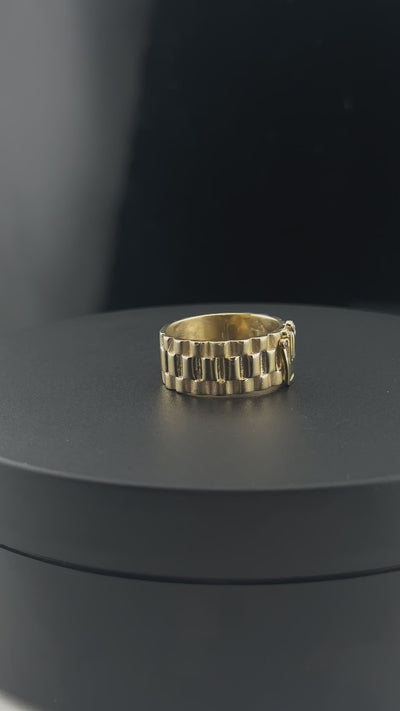 14K Rolex Inspired Mens Ring