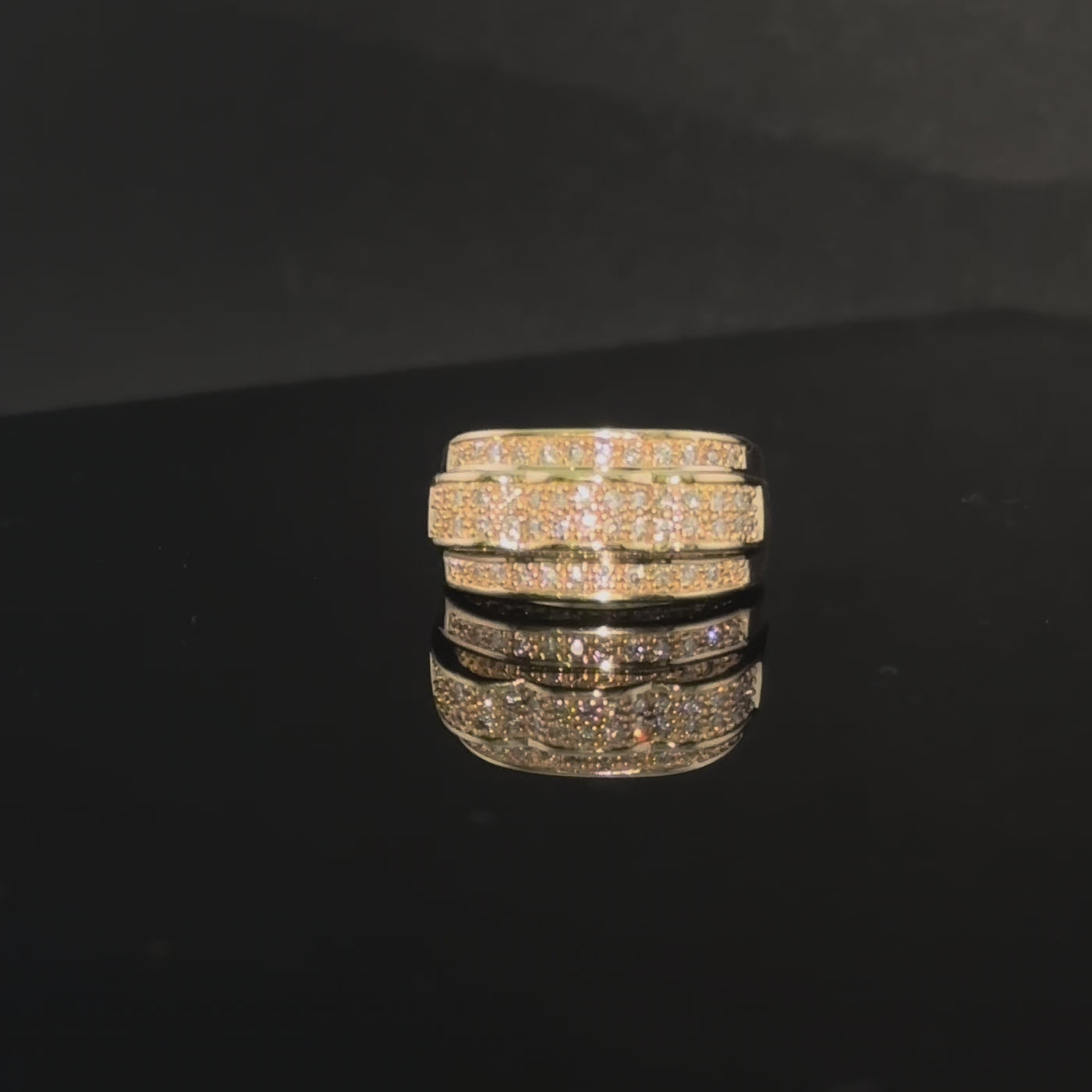 14K Diamond Men's Band