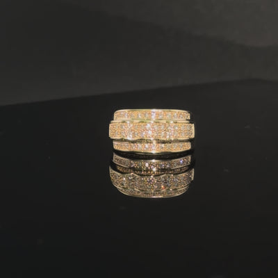 14K Diamond Men's Band