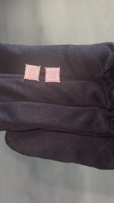 10K Square Diamond Studs 0.23 CTW