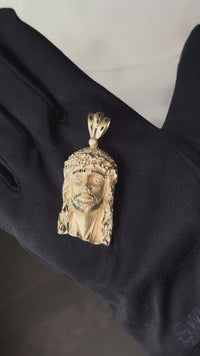 Real 10K Gold Jesus Face Pendant